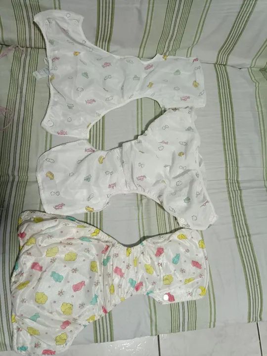 Fraldas de pano para bebê - 3 peças