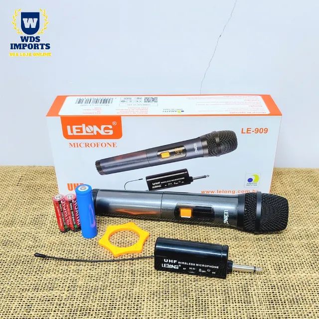 Microfone Profissional Sem Fio Wireless Uhf - Lelong