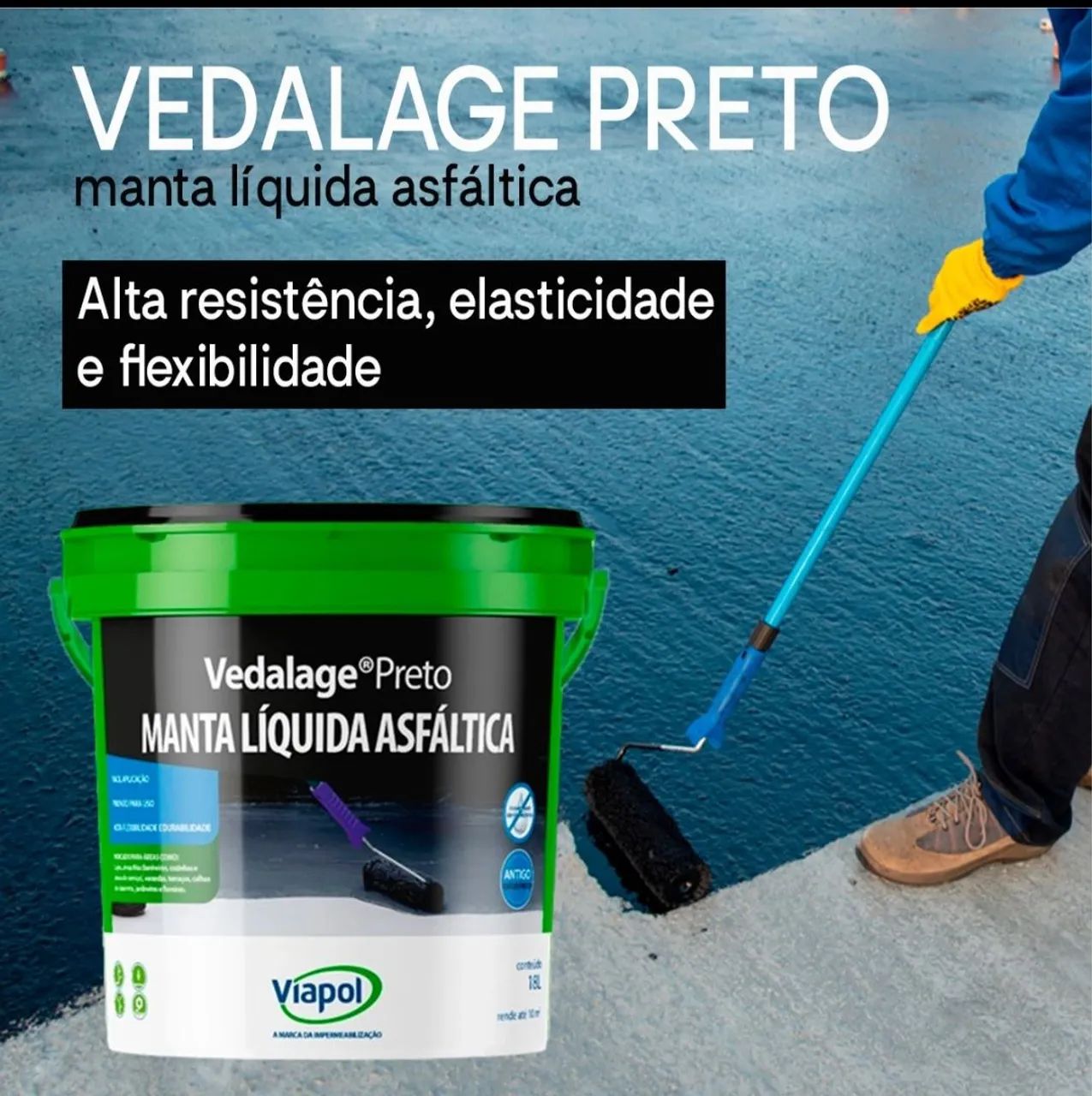 Vedalage Preto - Manta Líquida Asfáltica 18L