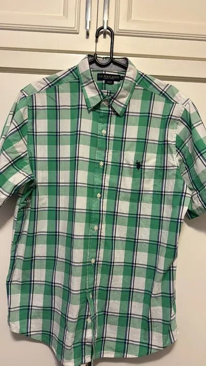 camisa em algodão tricoline importada americana. marca u.s polo