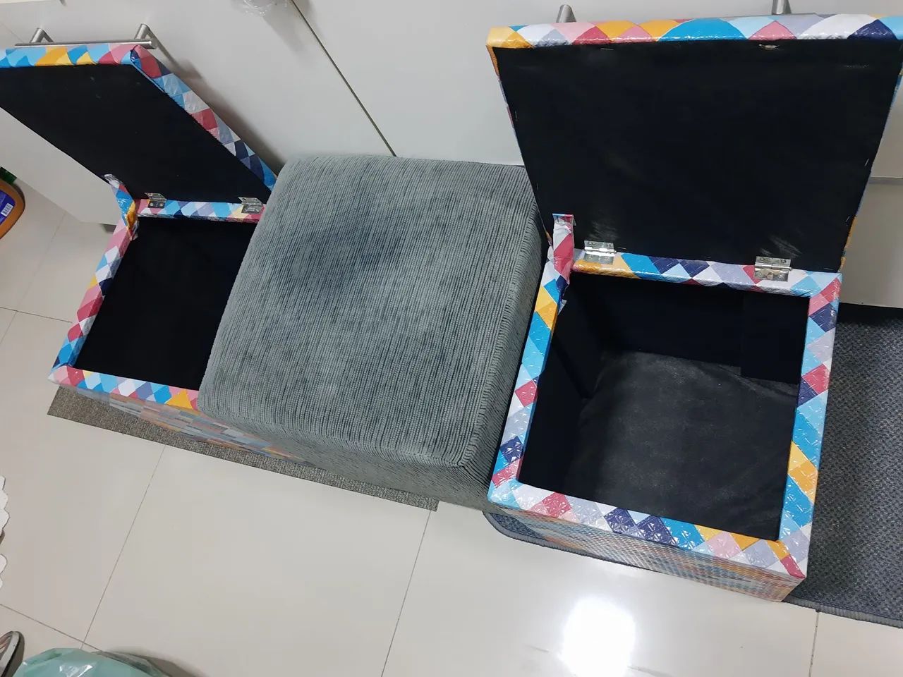 Puffs porta objetos Romero Britto - NOVO - Foto 5