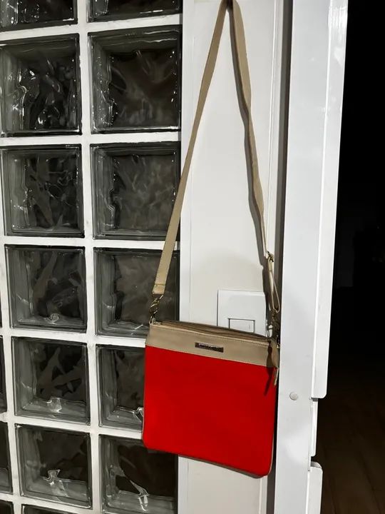 Bolsa de Ombro Amanda Brazil laranja e Bege - Foto 3