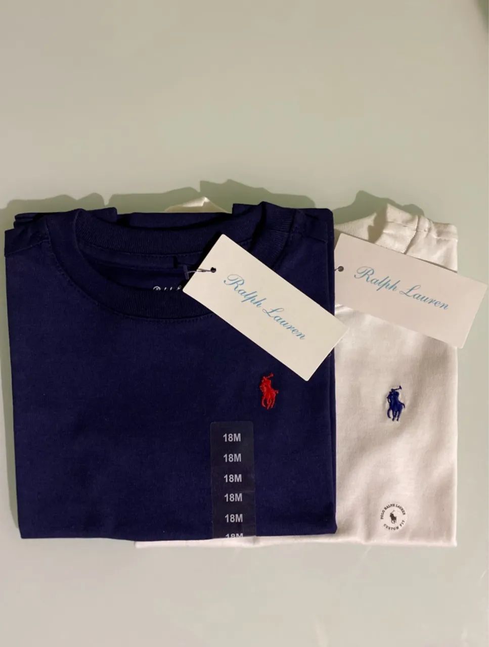 Camisetas básica Ralph Lauren bebê 