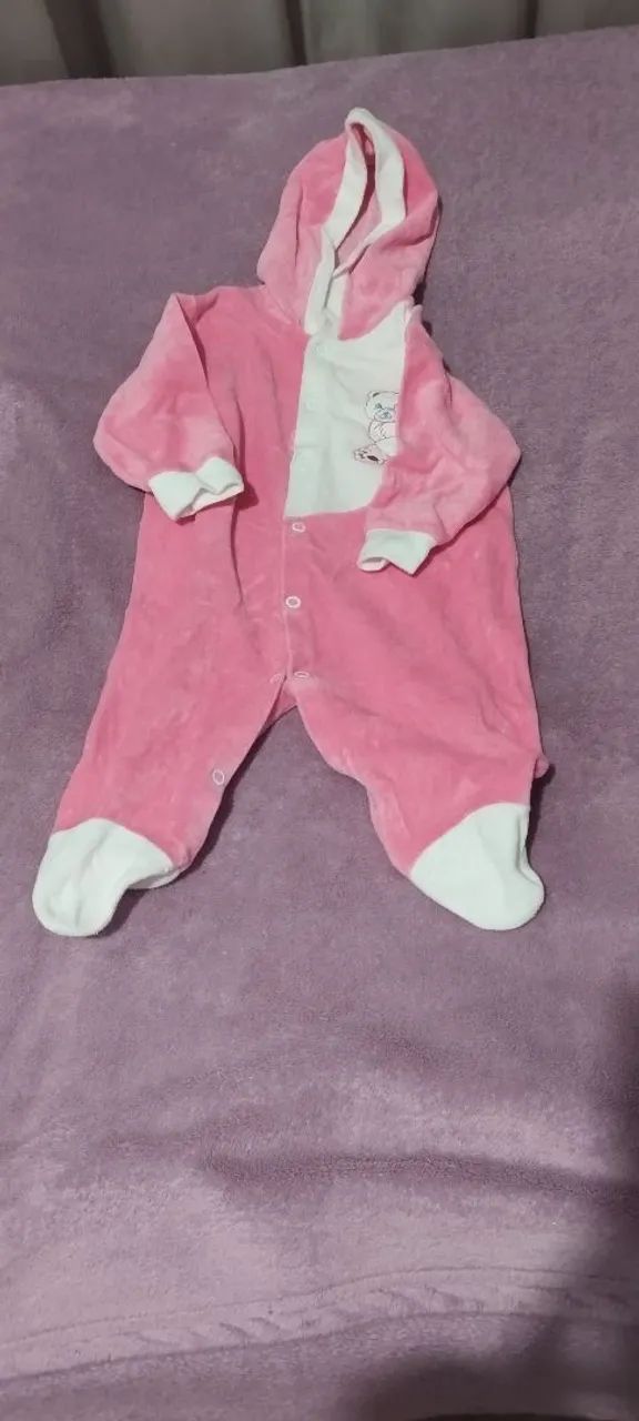 Macacões e bodies para bebê - Rosa - Tamanho P,M,G - Foto 3