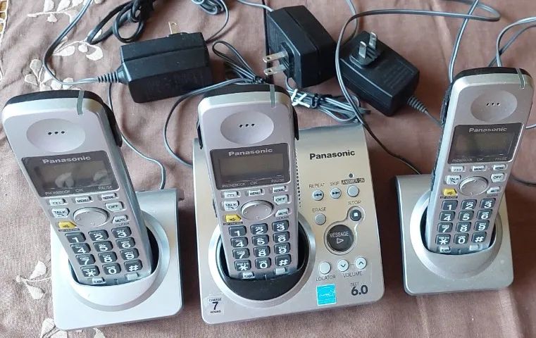 TELEFONE SEM FIO PANASONIC + SECRETÁRIA ELETRÔNICA + 2 RAMAIS!! - Foto 2