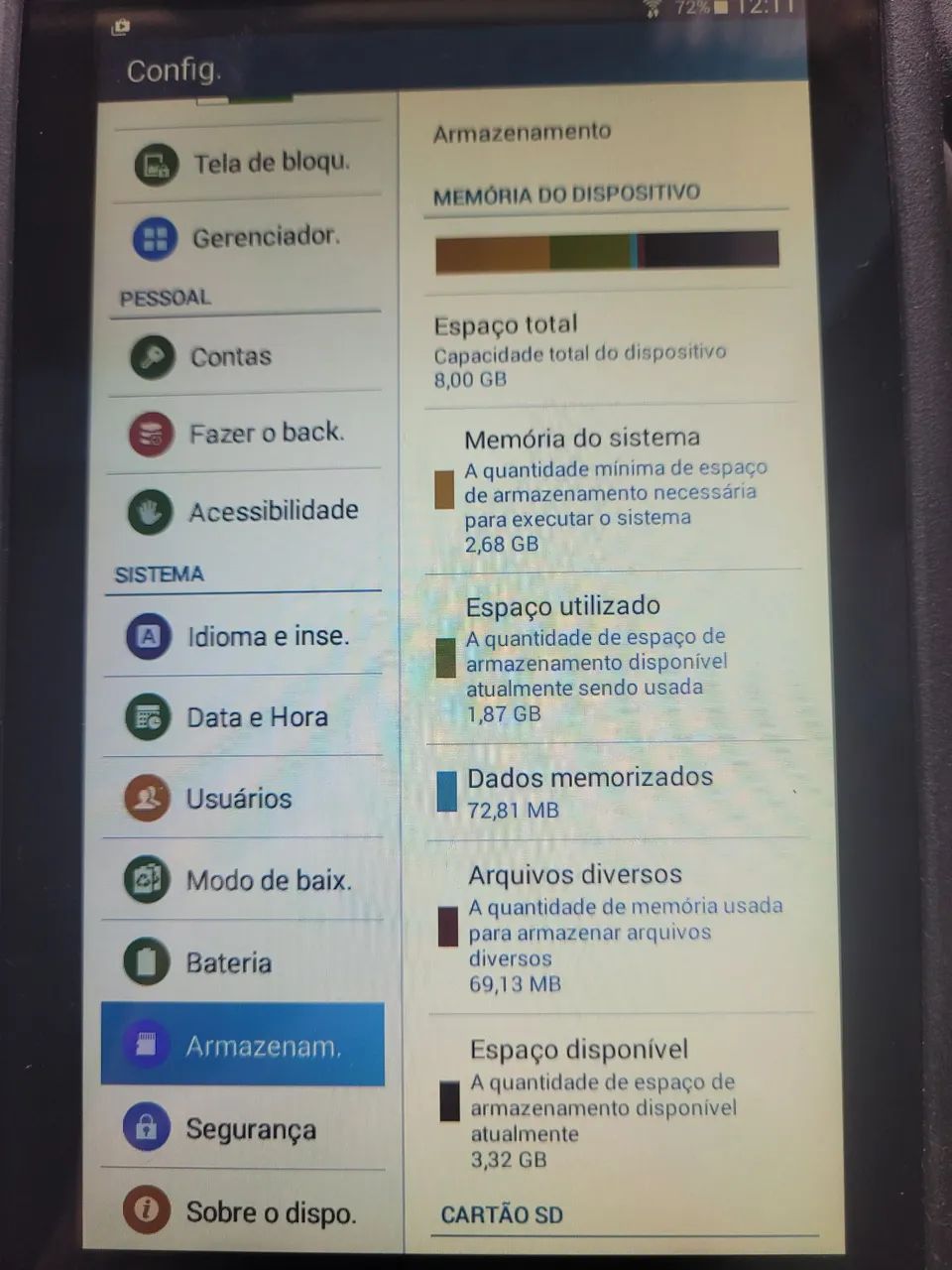 Tablet Samsung t113 7pol 8gb ideal criancas nao pega youtube zap etc - Foto 3