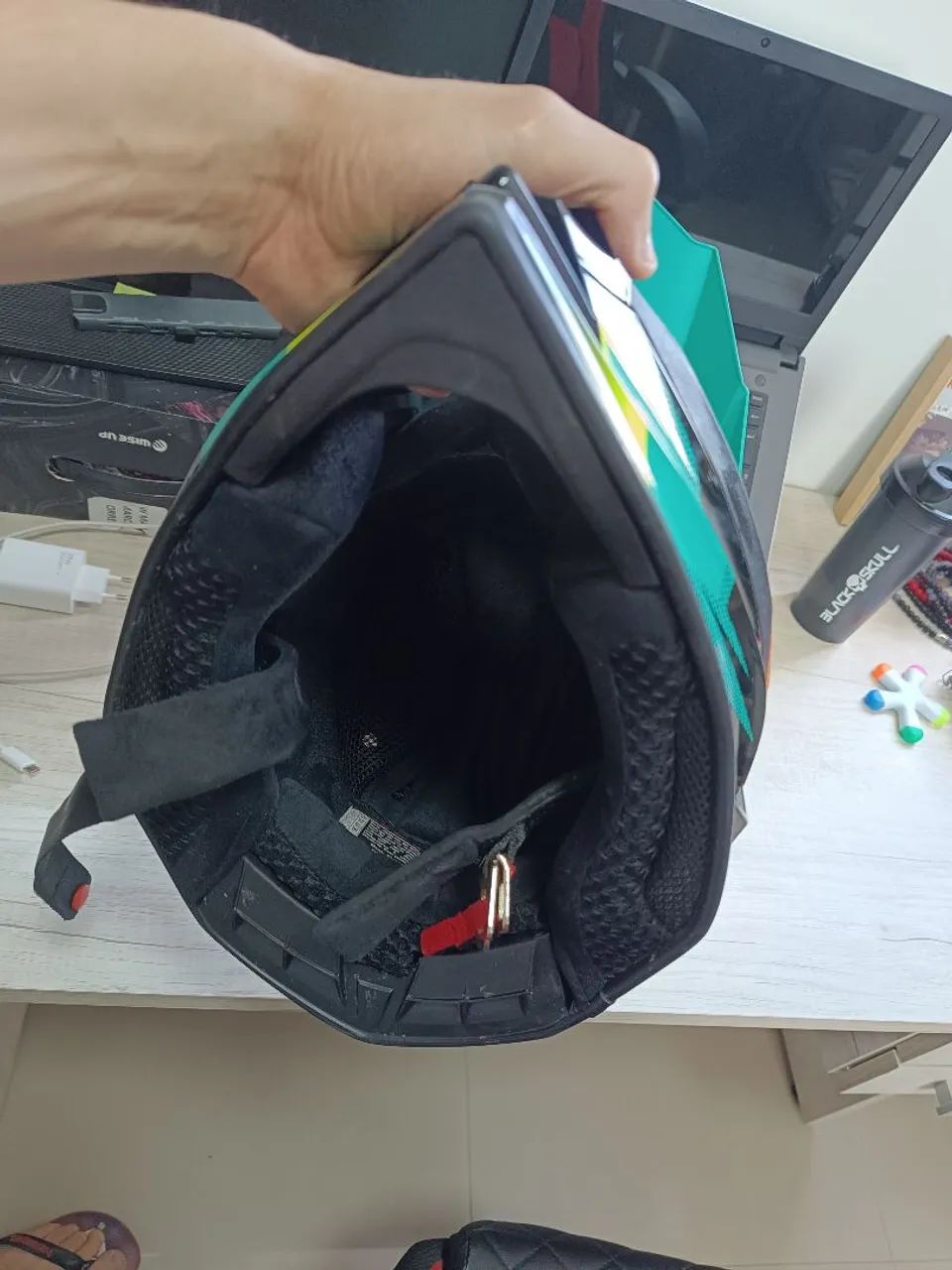 Capacete ASW Fusion + Óculos 100% - Foto 5