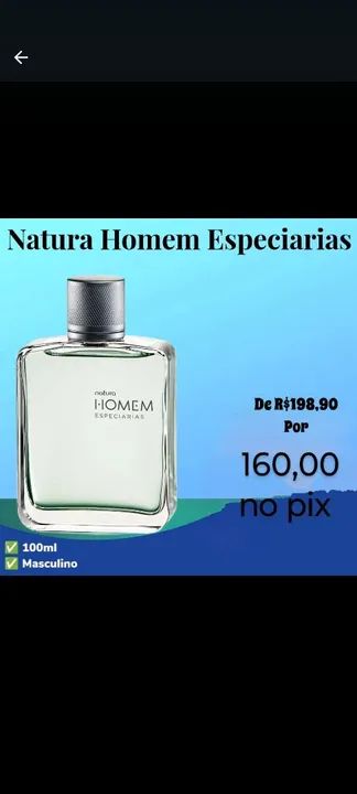 Natura Homem Especiarias 100ml