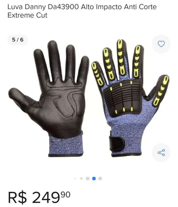 Luva de Segurança Danny Da43900 anti impacto Tijuca RJ  - Foto 5