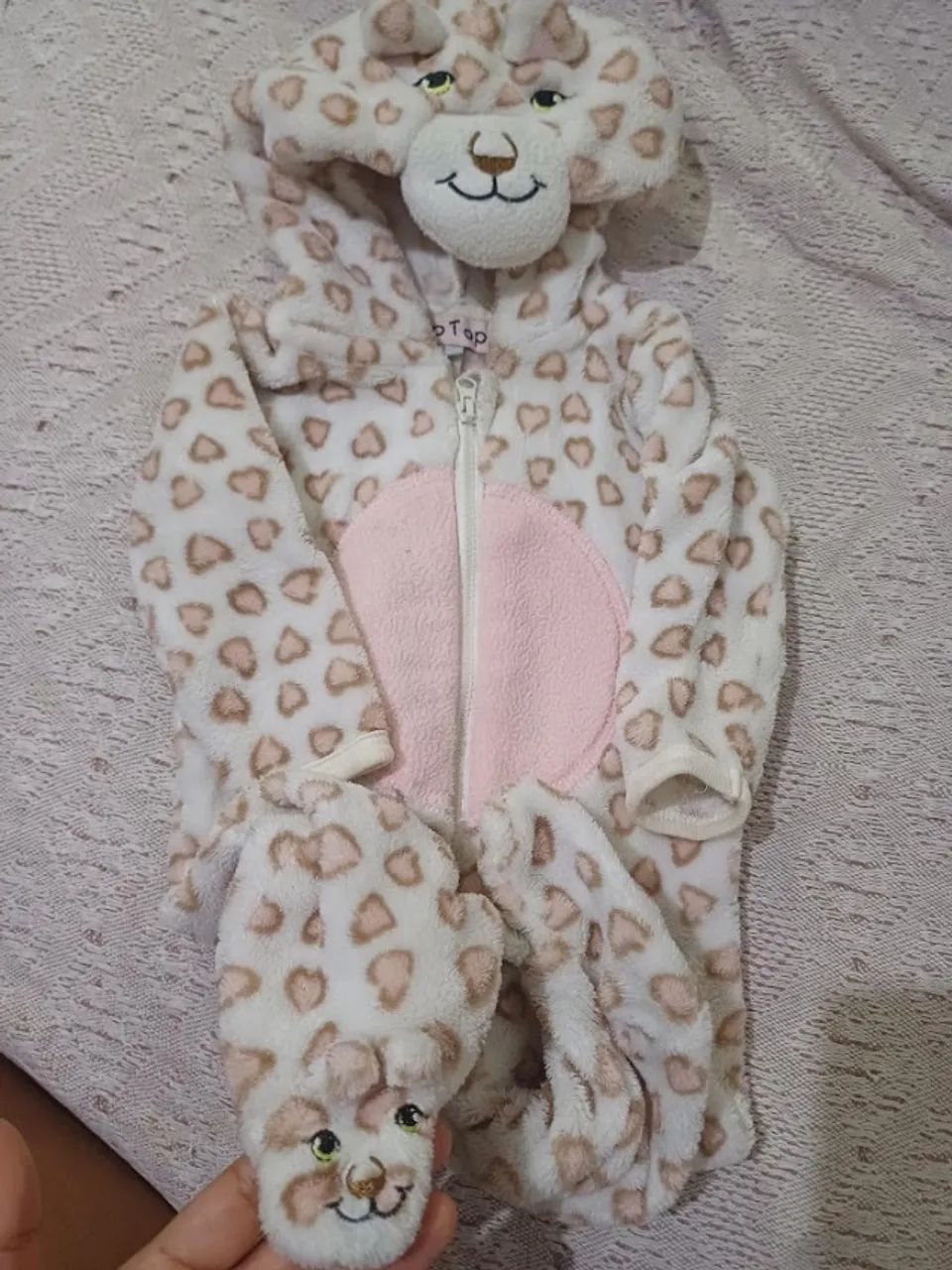 Macacão tip top bebê - Gata e leopardo - Foto 2