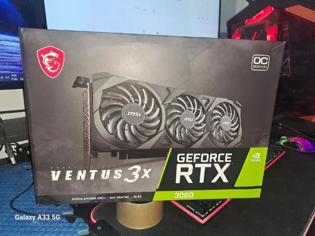 CAIXA VAZIA VGA MSI VENTUS 3X RTX 3060 - Sem detalhes com a caixa interna
