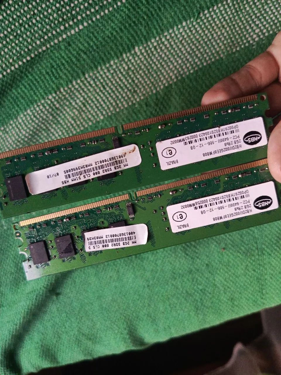 Memória ram 2 placa de 2gb 