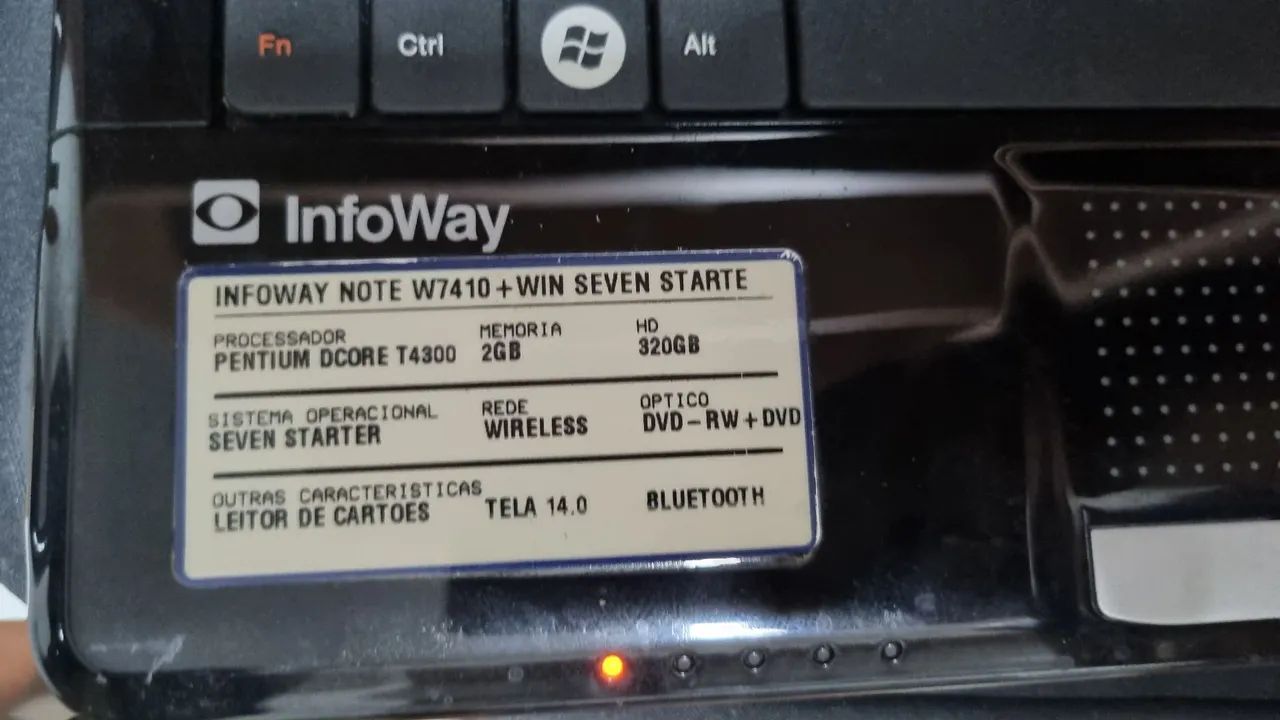 Notebook Infoway W7410 - Pentium Dual Core T4300 - Foto 3