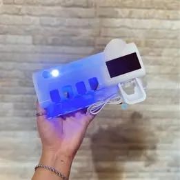 Dispenser automático de creme dental com Esterilizador Uv e Porta Escovas. - Foto 4