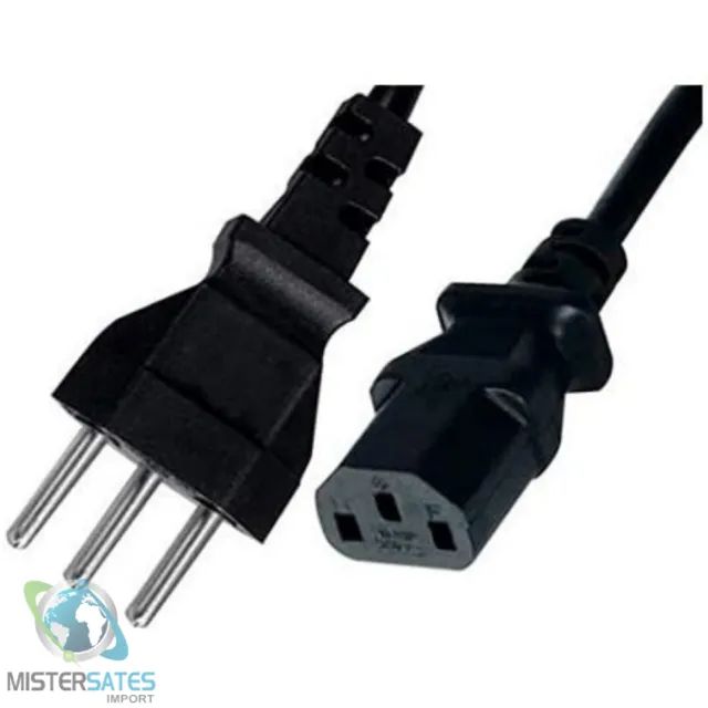 Cabo De Fonte Tripolar 1,20m 7mm Para Tv Notebook Pc Fonte - COD 991 - Foto 3