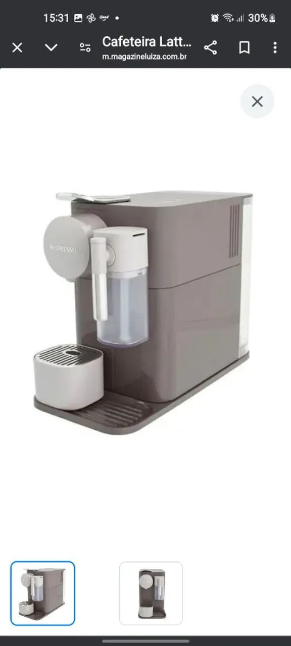 Cafeteira Nespresso Inissia - cinza