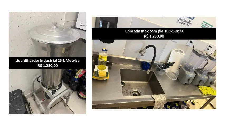 Equipamentos para lanchonete