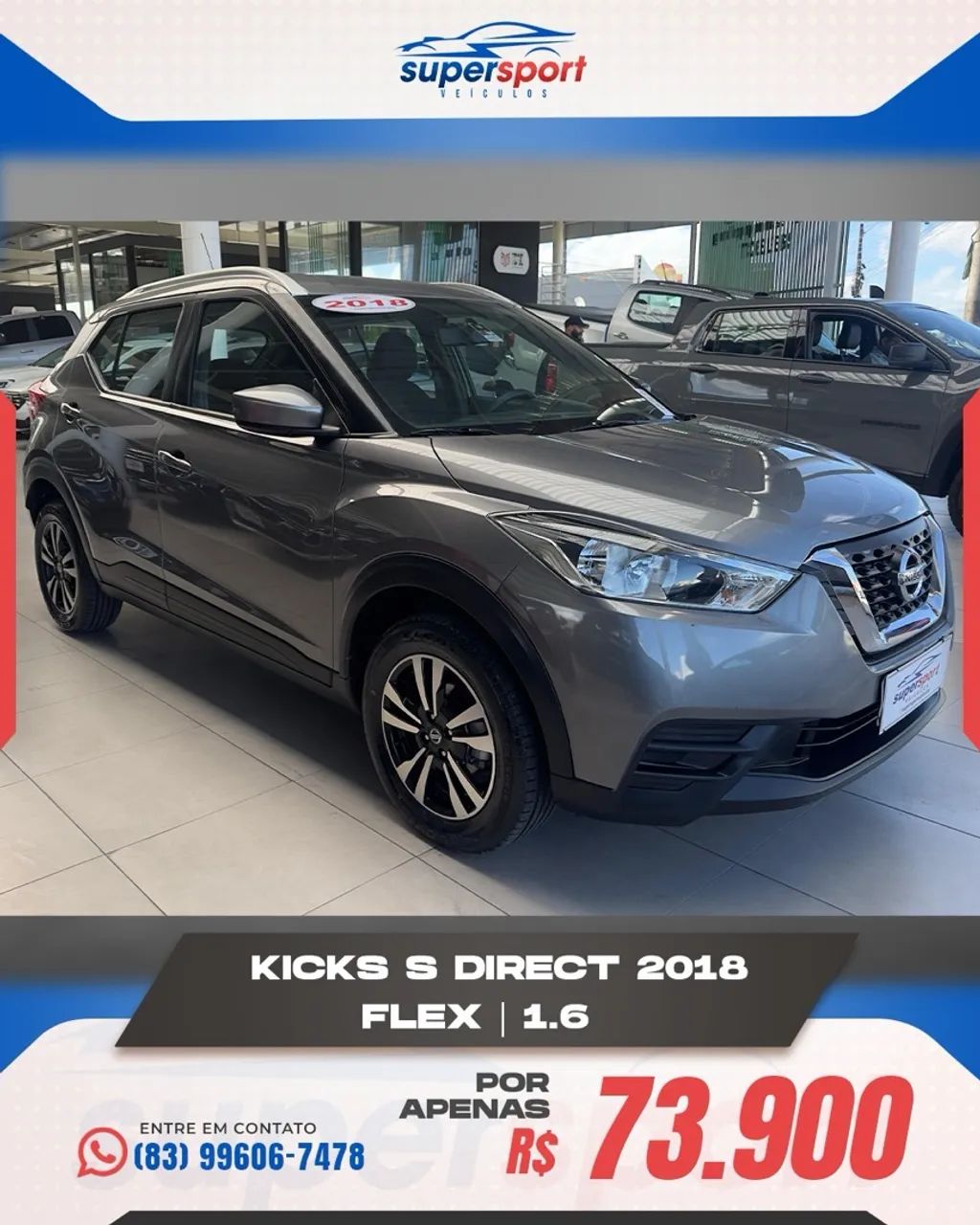 NISSAN KICKS 2018 S 1.6 16V FLEX 5P AUT.
