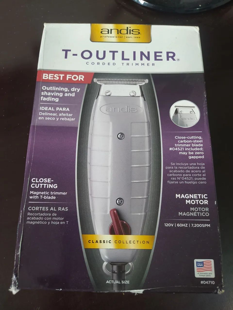 MÁQUINA DE ACABAMENTO ANDIS T-OUTLANER NOVA