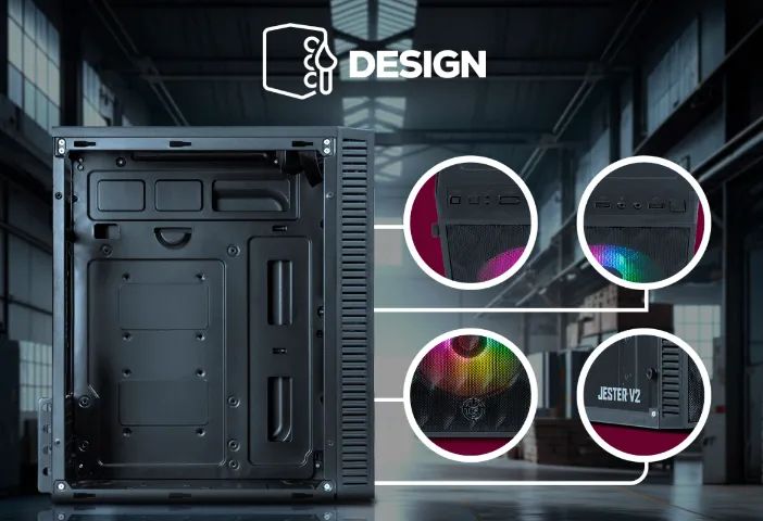 Gabinete gamer novo, lacrado! Jester V2, 2 fans! - Foto 2