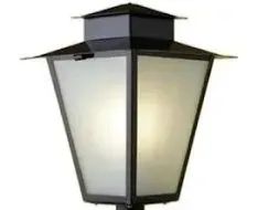 Luminária de Poste em Ferro - Estilo Clássico