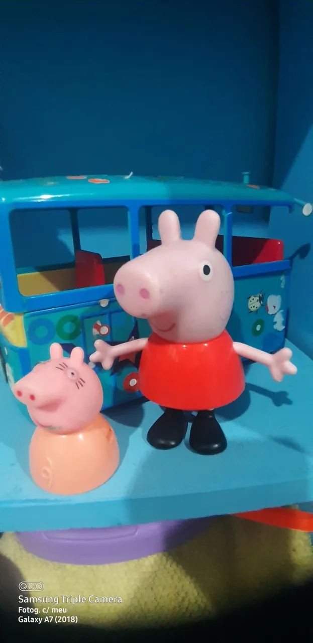 peppa pig ônibus  musical+  boneco