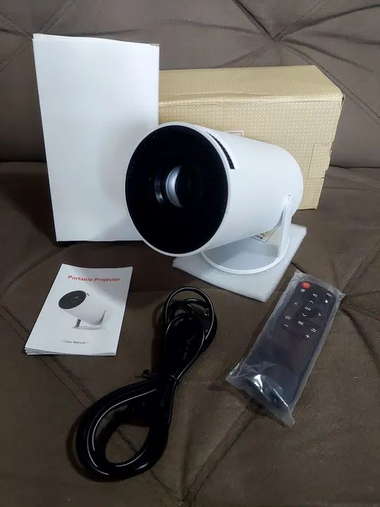 Projetor Portátil Android HDMI Smart Cinema Hy300 Similar Led 4k + Controle + Pilhas