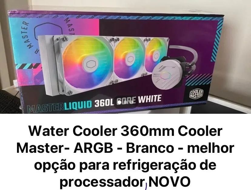 Watercooler 360mm Cooler Master ARGB White, 