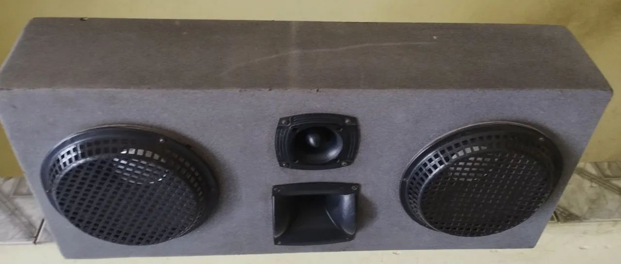 Caixa de Som 2 auto falantes 12", tuiter e corneta  - Foto 4