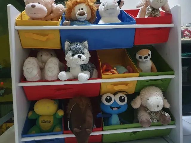Estante Armário Guarda Brinquedo Montessoriano Cores Vibrantes - Foto 6