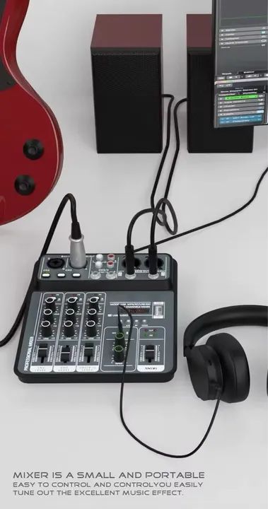 Mesa de Som 4 Canais USB MP3/BT - Foto 4