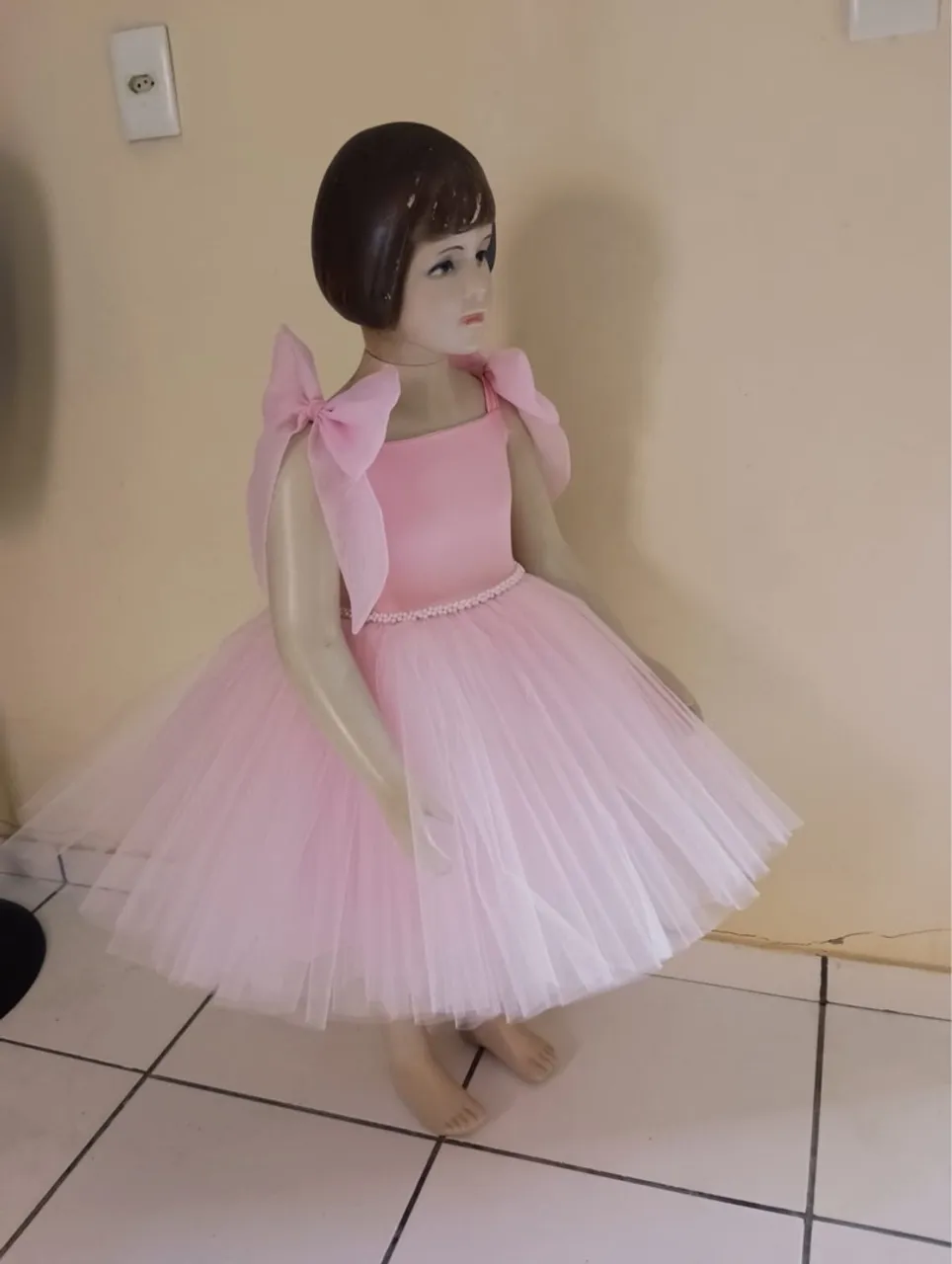 Vestido de Bailarina Infantil Rosa