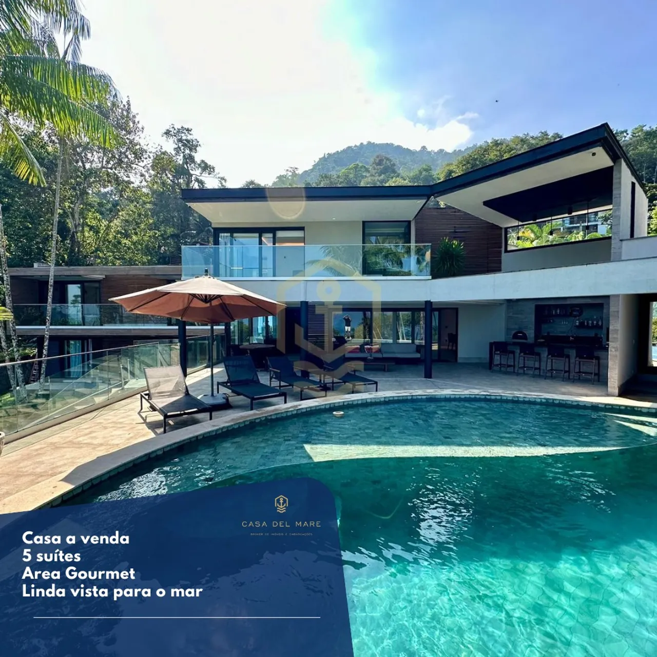 Linda casa com vista para o mar no condomínio Portogalo - Angra dos Reis - RJ