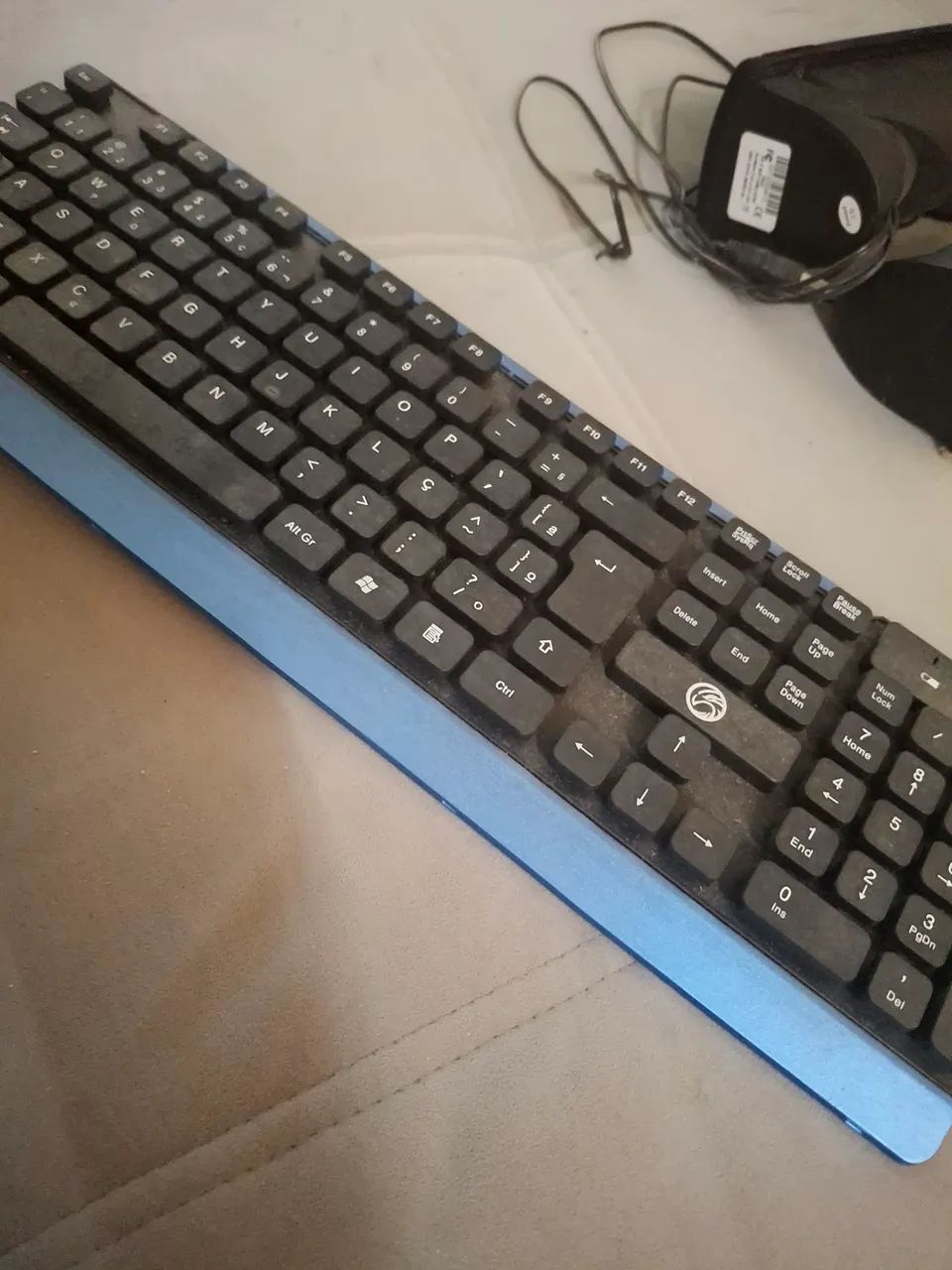 Kit teclado e mouse s/fio brazilpc modelobpc preto e azul - Foto 2