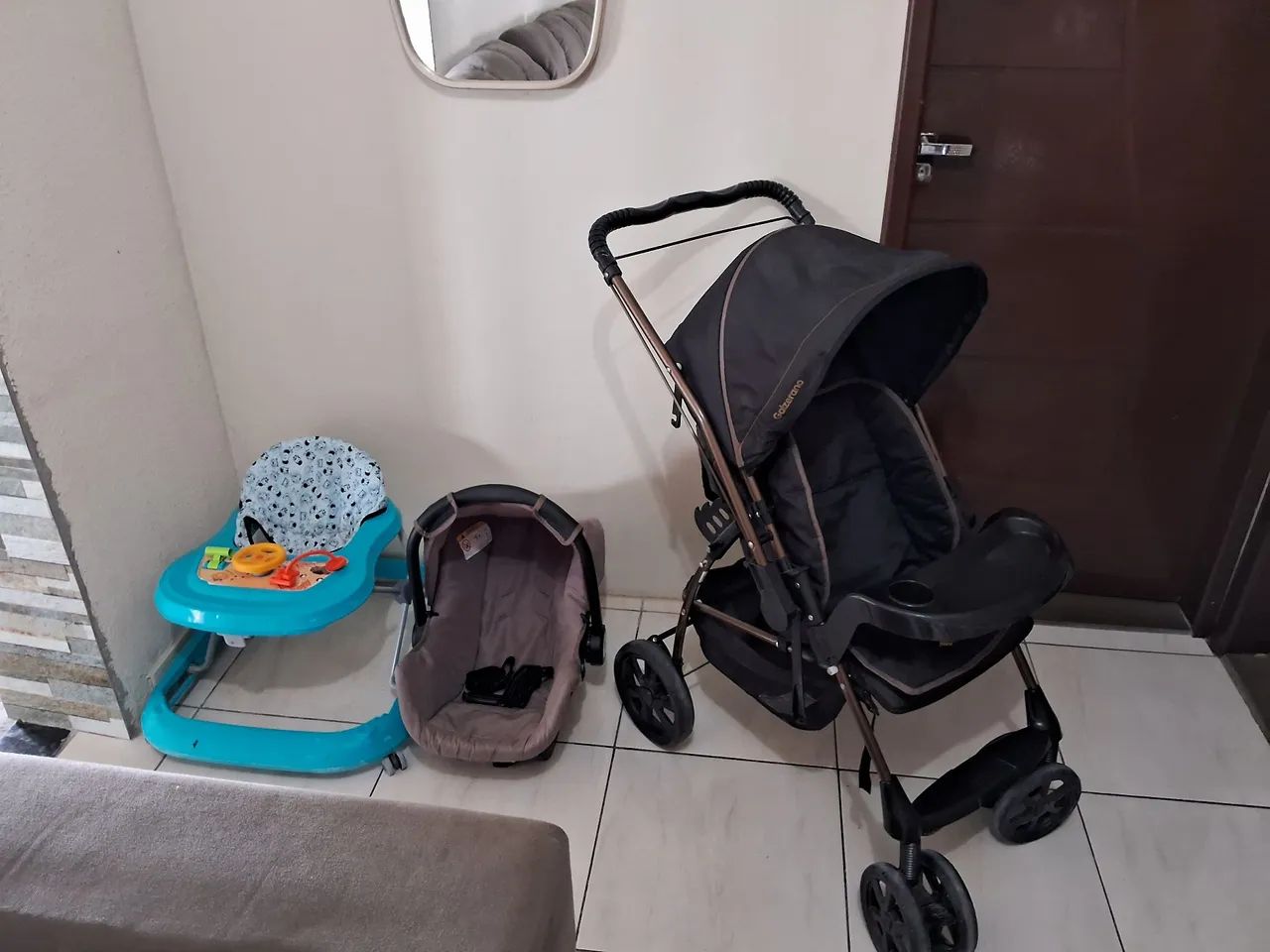 Carrinho de bebê, bebê conforto e andajar zap *  - Foto 2