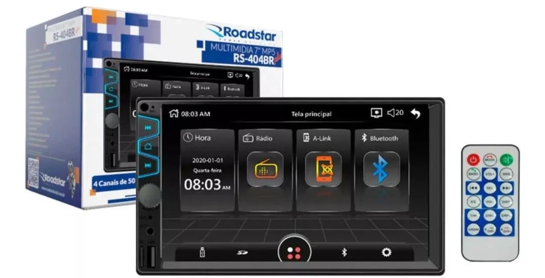 RS404BR Multimídia 7 Polegadas Roadstar  - Foto 2