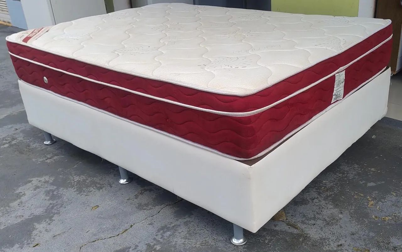 Cama Box Casal (BASE +COLCHÃO). FAÇO A ENTREGA *