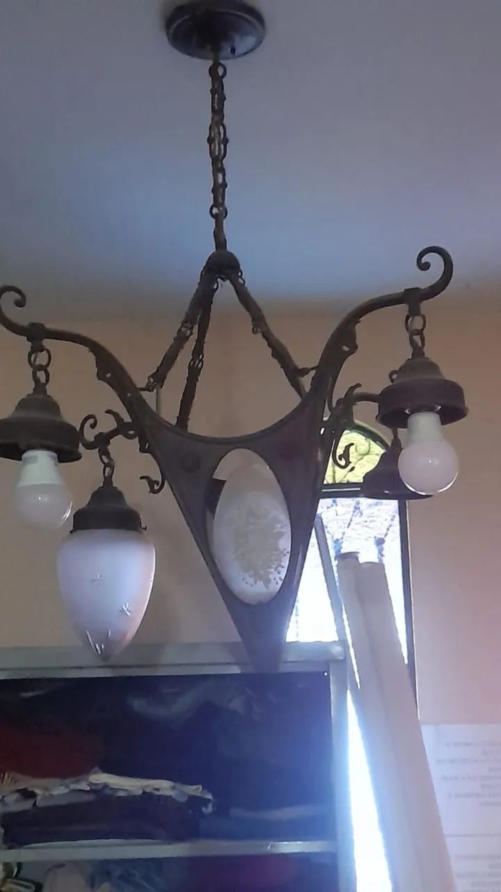 Conjunto de lustres antigos - Foto 4