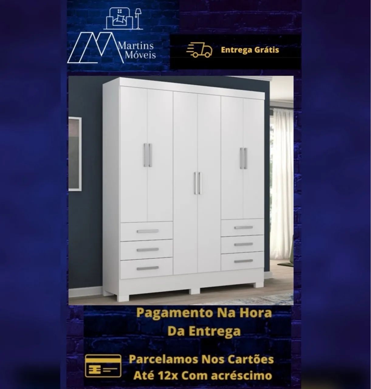 GRANDE PROMOÇÃO*GUARDA ROUPA PARIS RODIAL ENTREGA GRÁTIS ACEITA CARTÃO  - Foto 3