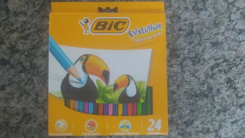 Lápis de Cor Sextavado BIC Evolution - 24 Cores64290277077890120