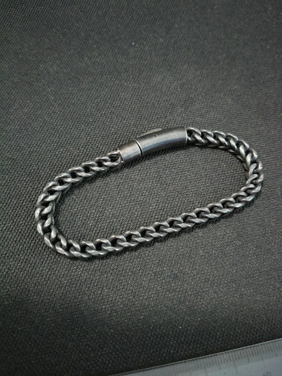 Pulseira motoqueiro, rock, aço, 21 cm - Foto 2