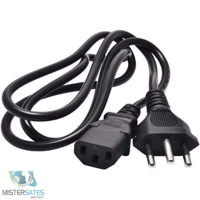 Cabo De Fonte Tripolar 1,20m 7mm Para Tv Notebook Pc Fonte - COD 991 - Foto 2