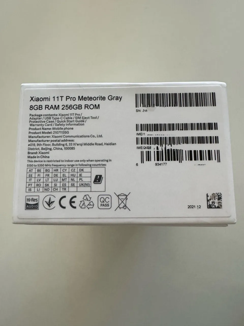 Xiaomi 11T Pro 8gb/256gb 108mp 5G