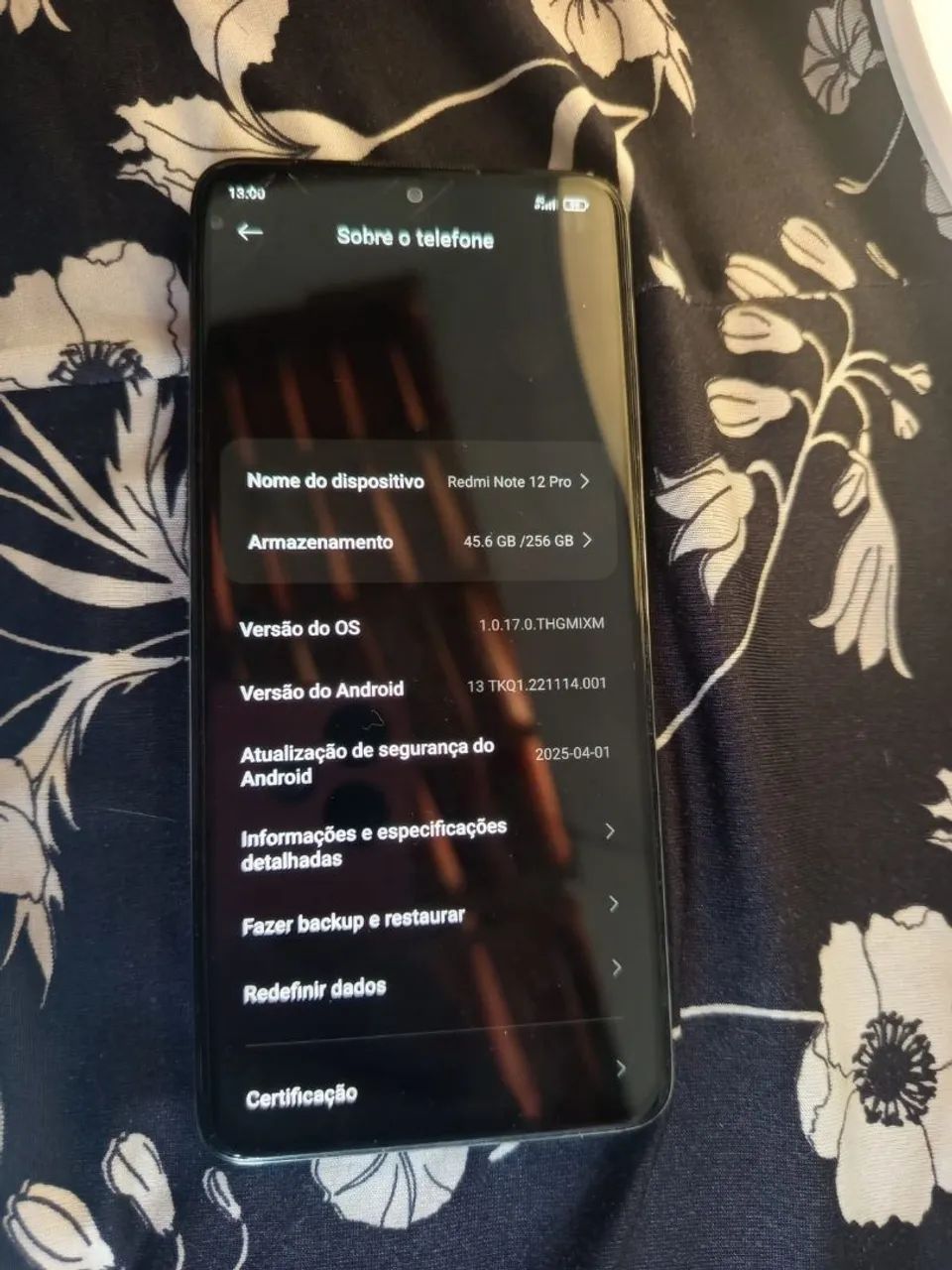 REDMI NOTE 12 PRO 256GB 16 RAM COM TRINCO ATRAS E UM PEQUENO NA FRENTE MAIS TODO ORIGINAL  - Foto 4