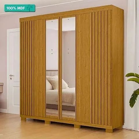 Guarda Roupa 6 Portas Eliza 100% MDF, com Espelho - ACP - Foto 3