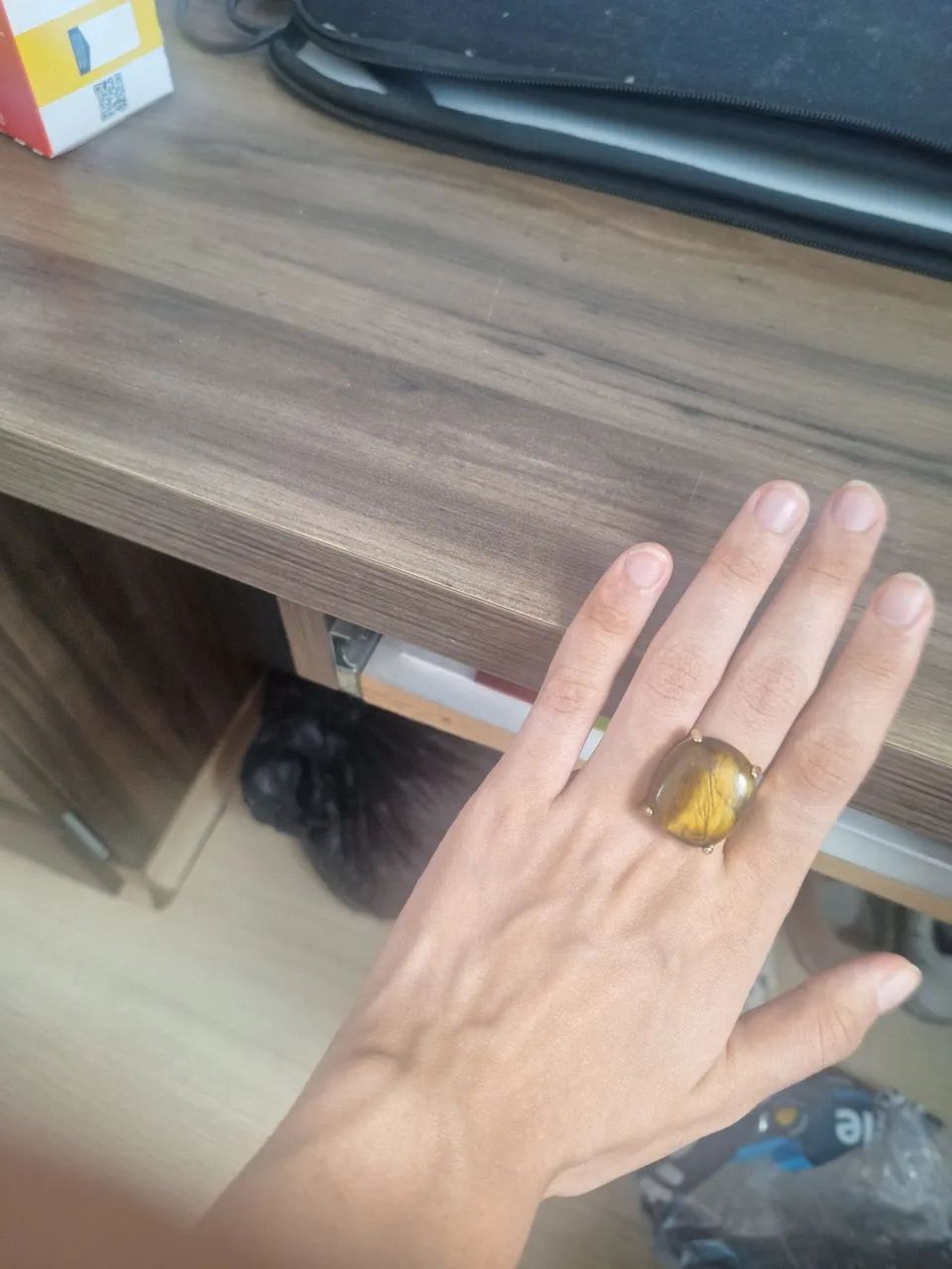 Anel de olho de tigre  - Foto 3