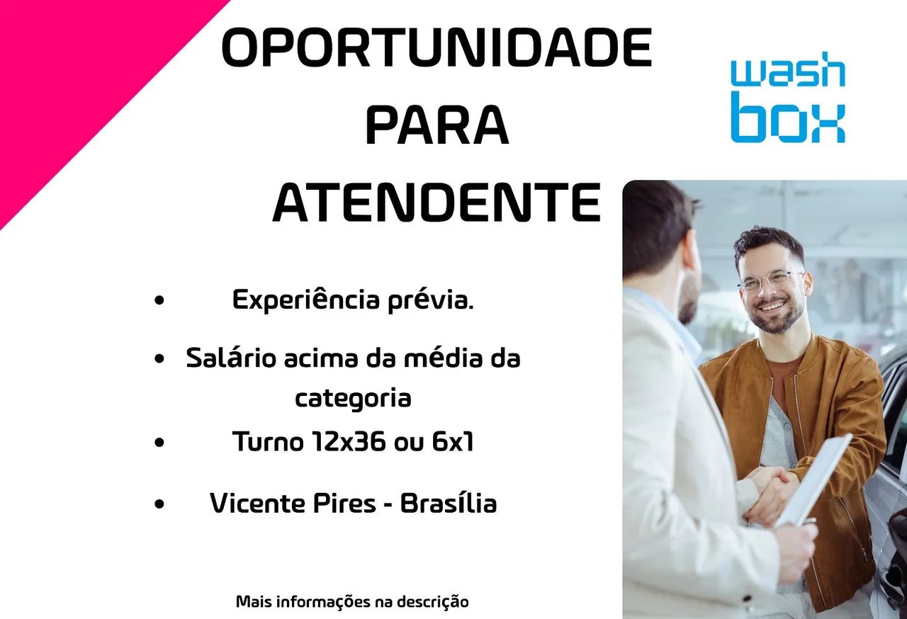 ATENDENTE AGUAS CLARAS LAVA JATO