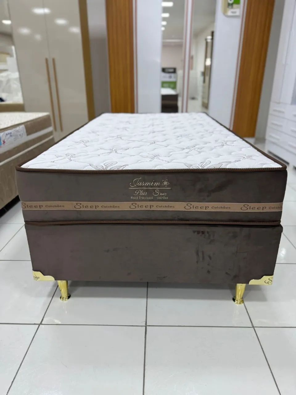 Cama Box Solteirão Jasmin Plus, base + colchão com molas ensacadas - Entrega imediata; - Foto 3