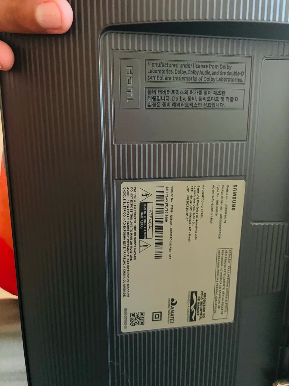 Samsung 50-inch smart TV with defect64595540300161121