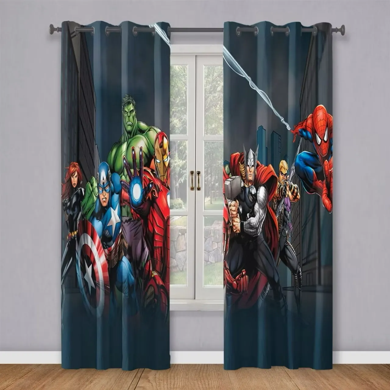 Cortinas Decorativas Avengers - Heróis Marvel